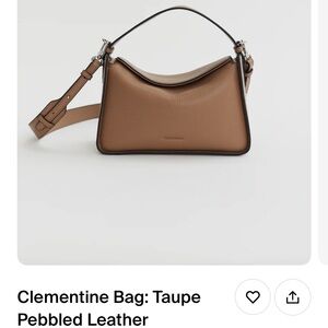 Clementine Taupe Leather Bag
